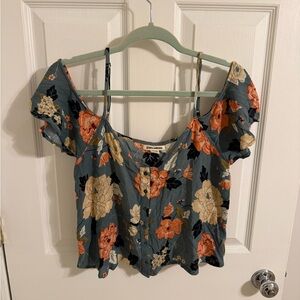 Billabong Floral Off-Shoulder Top - Size S